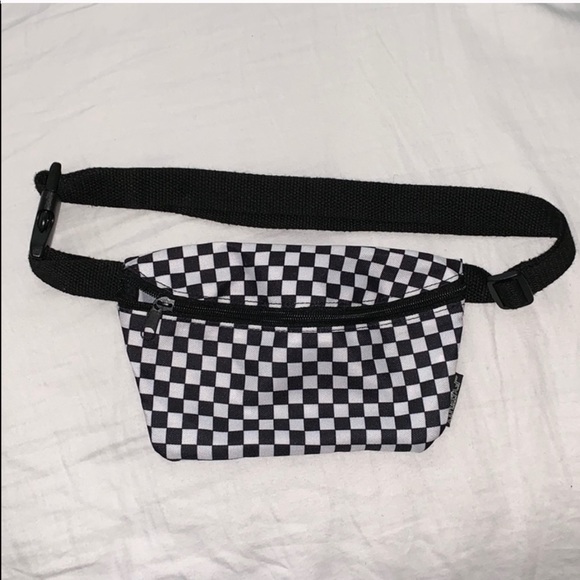 checkered fanny pack
